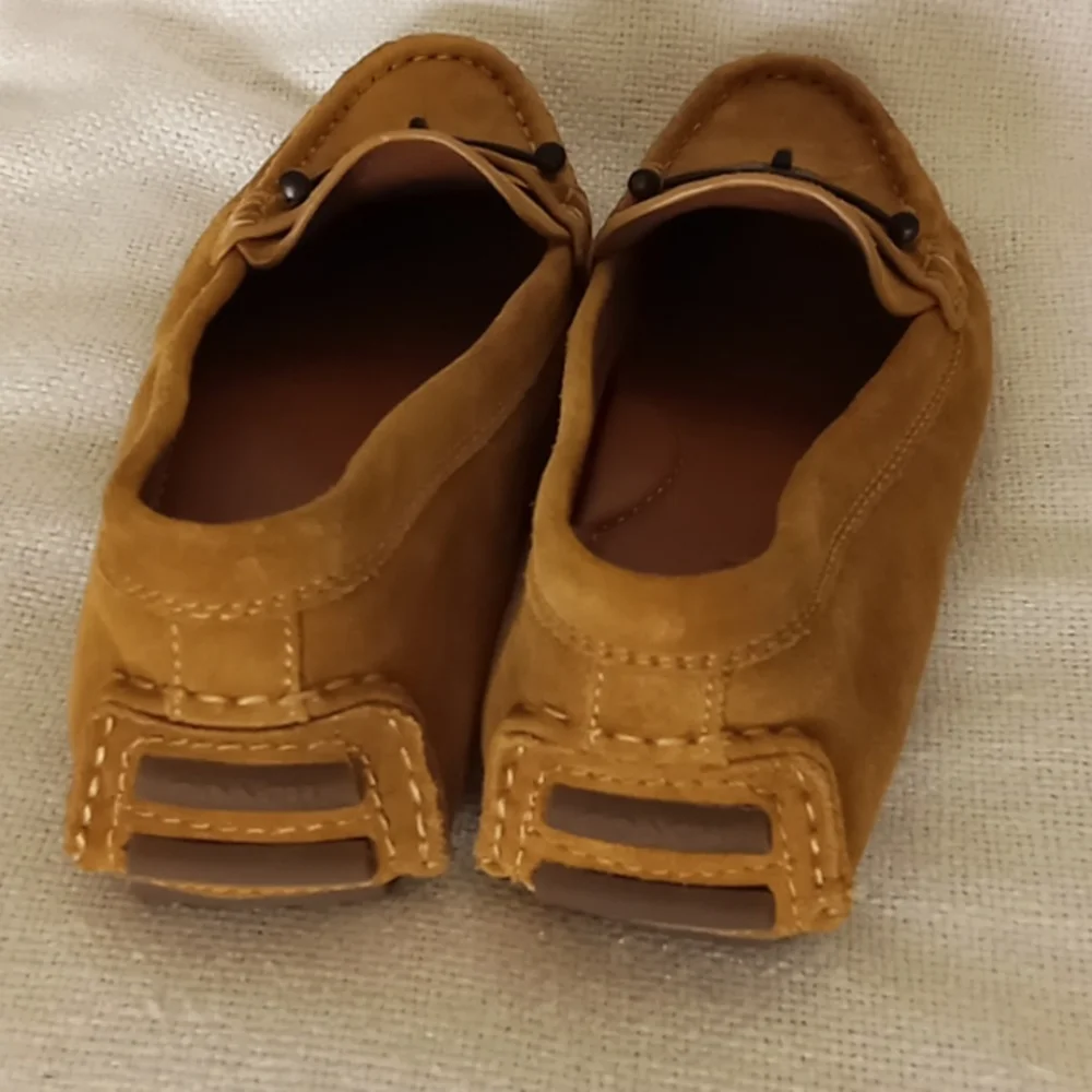 Coach Suede Driving Moccasins EUC Mustard Yellow Size 8.5 - Picture 6 of 9
